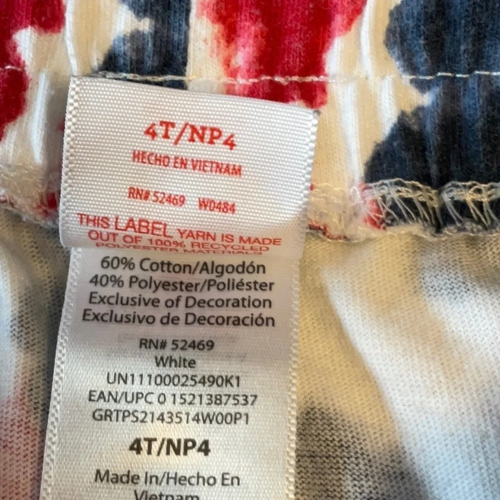 Kids Red and Blue Patterned Shorts